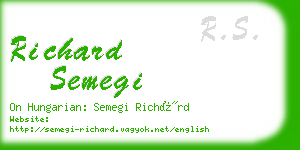 richard semegi business card